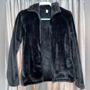 Fuzzy soft small black jacket, ideology